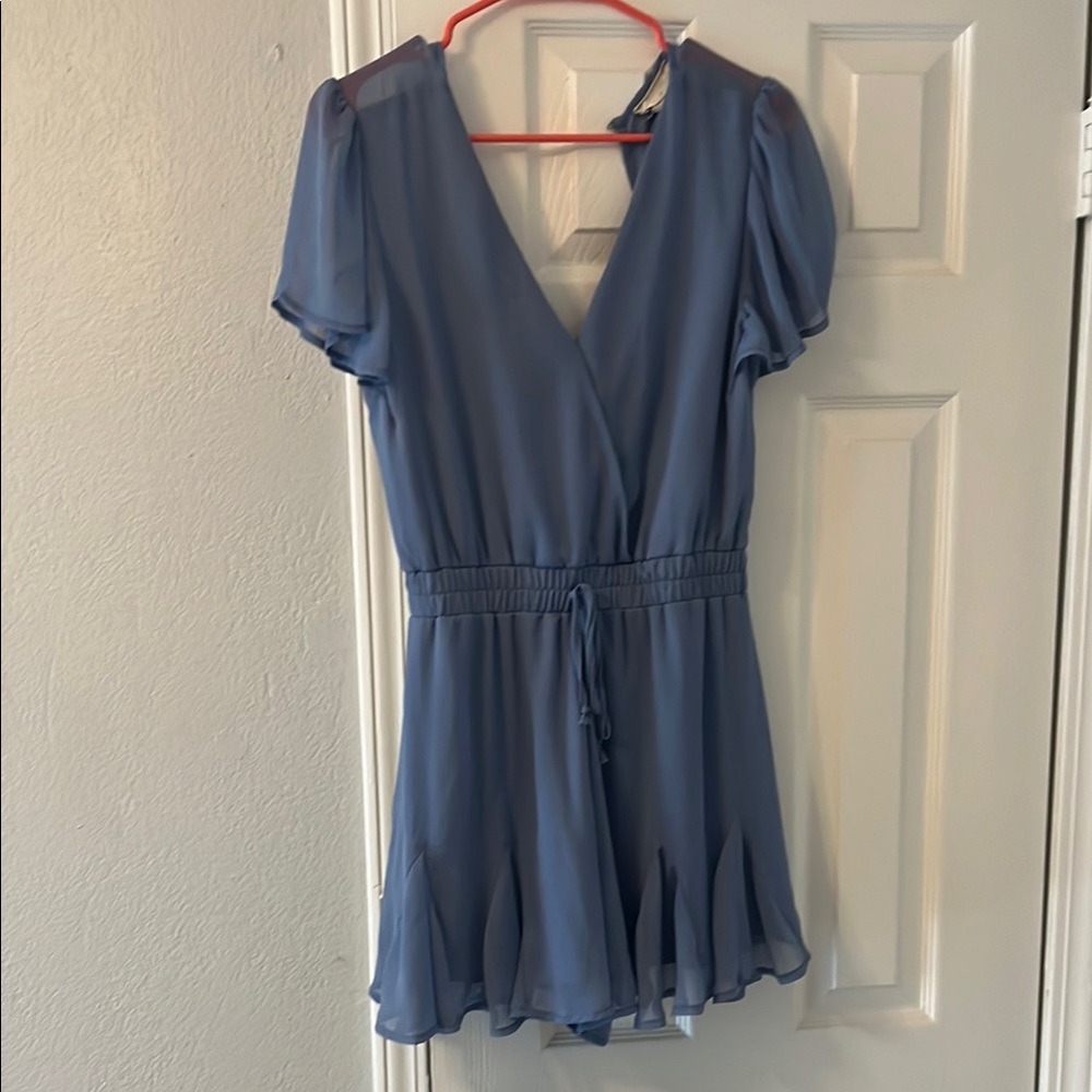 Altar'd State Blue V-Neck Romper